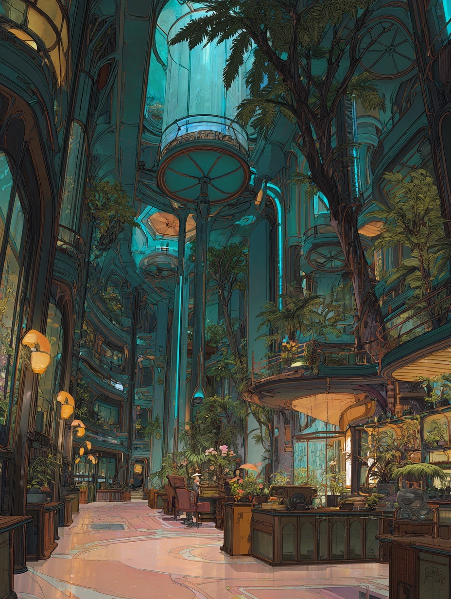 Interieur du palais organique des Guildes